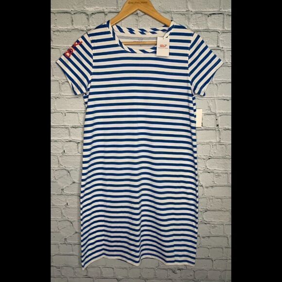 NWT Vineyard Vines stripe boat T-shirt Dress.S - Picture 1 of 3